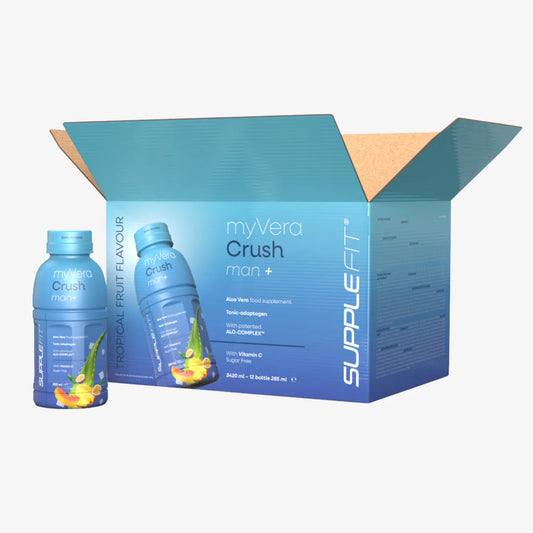 MYVERA CRUSH Man + | Dietary supplement in individual 285 ml bottles (pack of 12) - 3420 ml