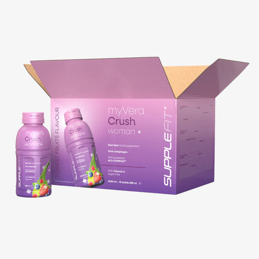 MYVERA CRUSH Woman + | Dietary supplement in individual 285 ml bottles (pack of 12) - 3420 ml