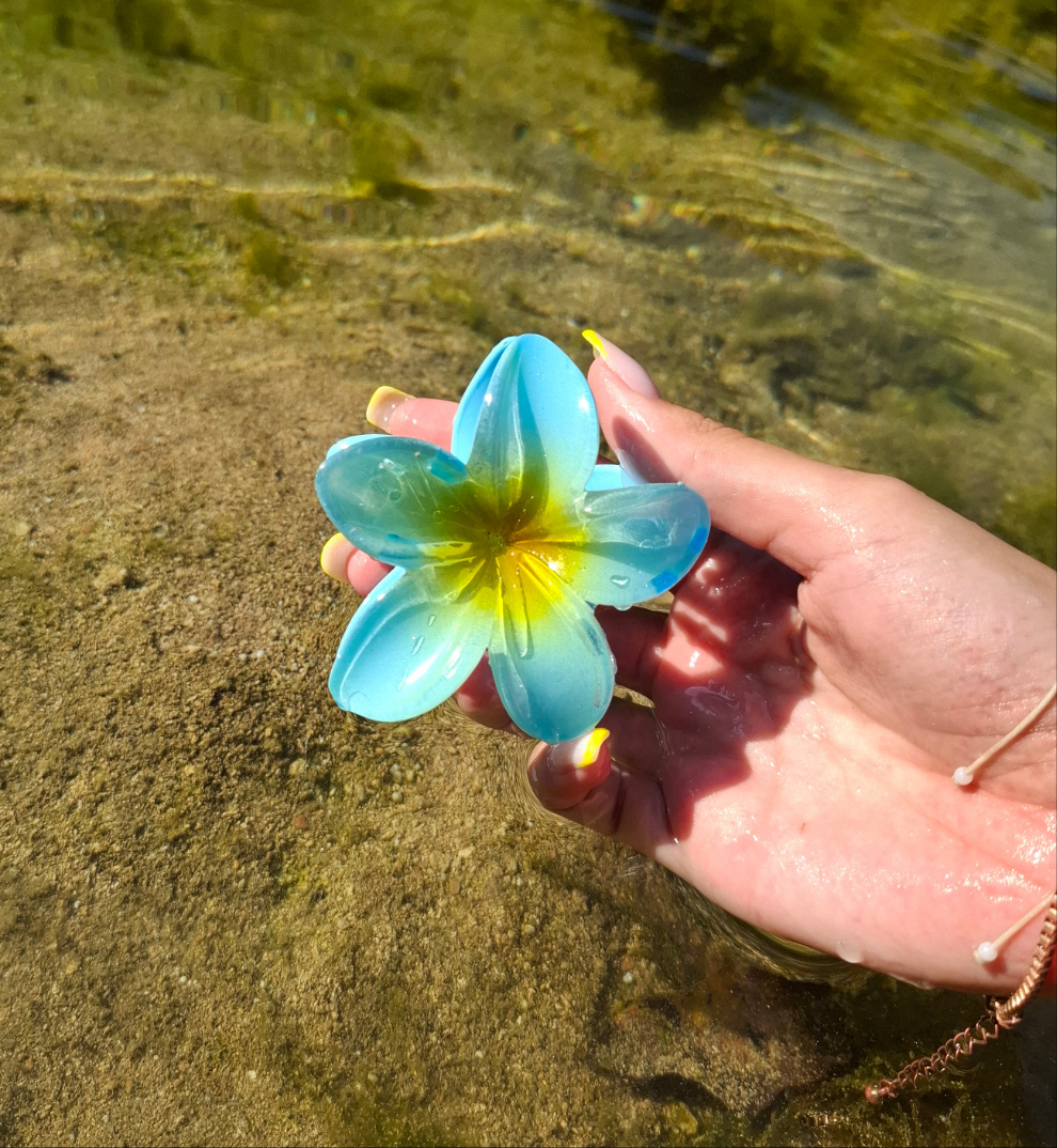 Blue Hibiscus - Hair clip