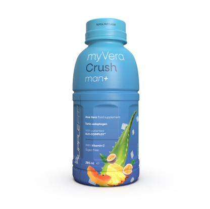 MYVERA CRUSH Man + | Nahrungsergänzungsmittel in Einzelflaschen à 285 ml (6er Pack) – 1710 ml