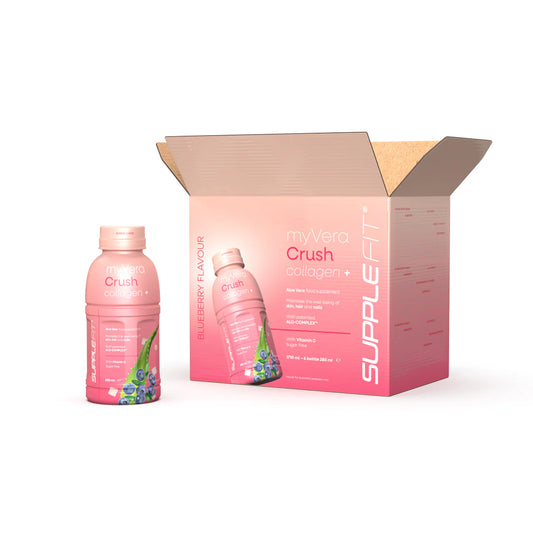 MYVERA CRUSH Collagen + | Dietary supplement in individual 285 ml bottles (pack of 6) - 1710 ml